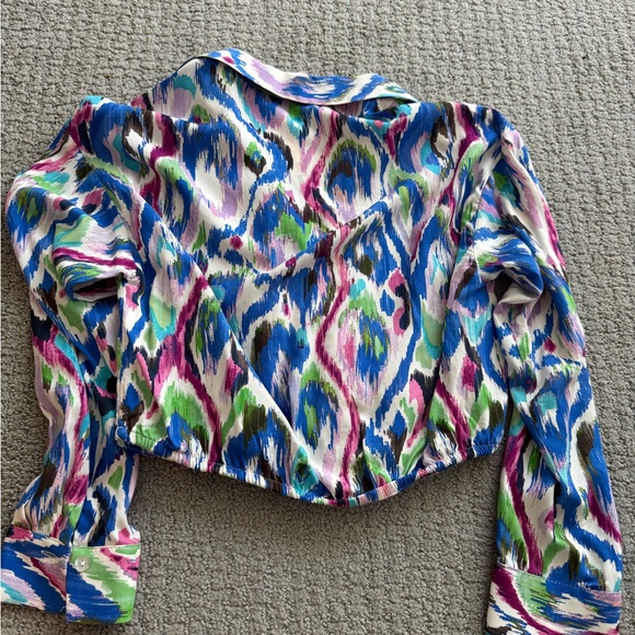 Zara Multicolor Patterned Crop Top - Picture 3 of 5